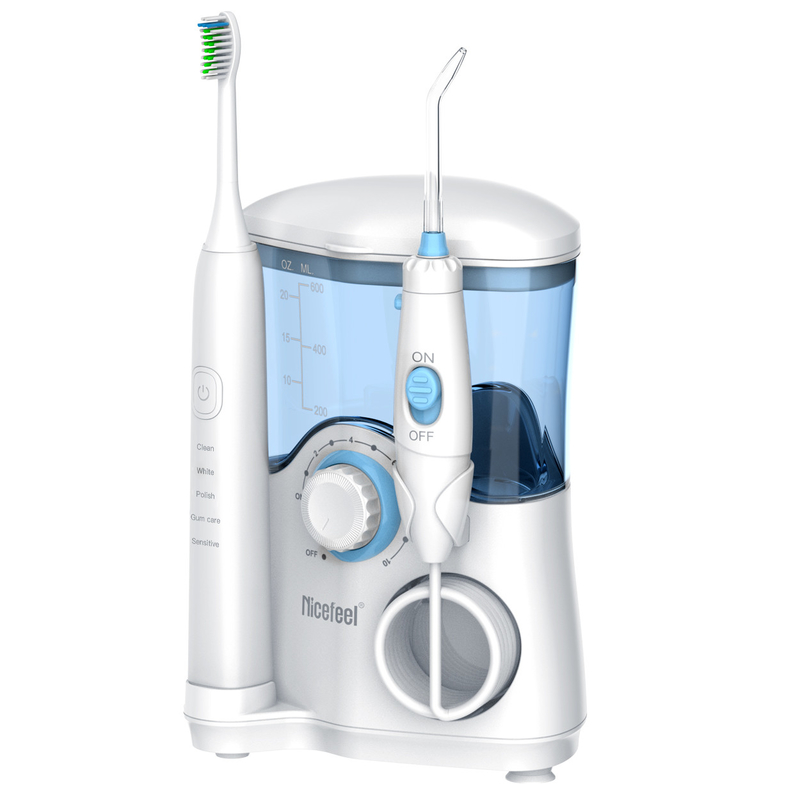2 σε 1 Dental Water Flosser , 600ml Water Tank Teeth Cleaning Oral Irigator