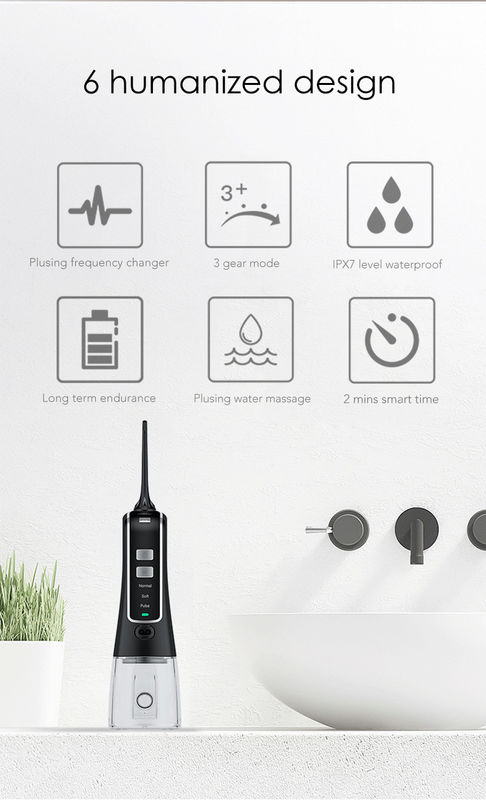 Αδιάβροχη ασύρματη προφορική Irrigator 300ml νερού ντους IPX7 δεξαμενή νερού Flosser